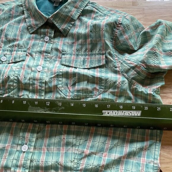 Duluth Trading Company Top Plaid Vented Roll Tab Fishing Outdoors Shirt Medium - Picture 4 of 6